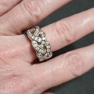 *Sale* Sterling silver AAA CZ ring size 8